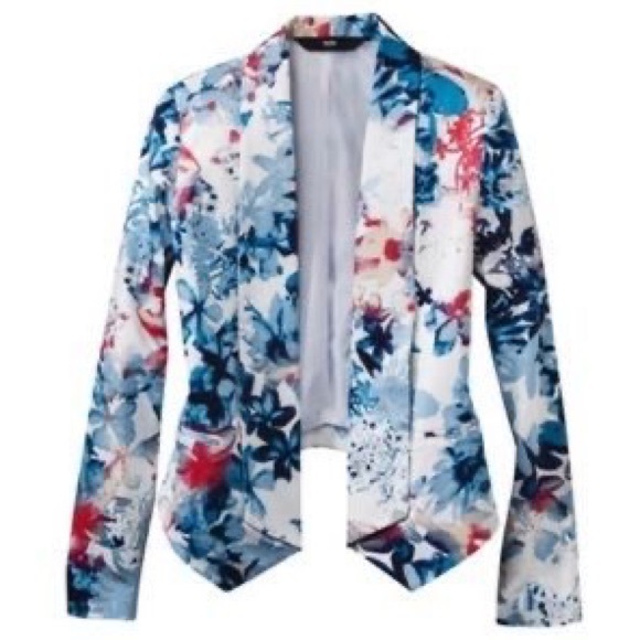 NWOT Mossimo Drapey Flowy Floral Blazer XS - Picture 2 of 6